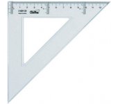 SAFTA - Escuadra 20 cm Material Duradero y Seguro - Escuadra Transparente Fácil Lectura y Uso - Escuadra 20cm Profesionales y Estudiantes