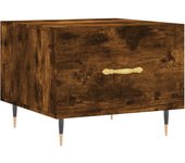 vidaXL Mesa de centro madera contrachapada 50x50x40 cm Blanco, Negro, Blanco brillante Mesita de Salón o Comedor o Auxiliar Mesa de Café Meuble Salón