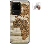 Tumundosmartphone Funda Gel Tpu para Samsung Galaxy S20 Ultra diseño Madera 07 Dibujos