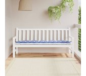Banco Jardín Oxford de Rayas Azul y Blanco 180x50x7cm