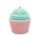 Molde Velas Cupcake Decorado en Silicona | Antiadherente y Flexible | 6cm base x 7,5cm altura | Ideal para Crear Velas Caseras | Incluye Instrucciones