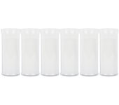 WAI 2 MARKET - Pack de 6, 12, 24 Velones Blancos y Rojos Sin Perfume de Algodón Puro (145x55mm) – Velones Litúrgicos Ecológicos de Larga Duración, Ideales para Ceremonias, Bodas, Eventos Religiosos, Decoración del Hogar y Espacios Especiales