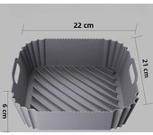 21cm Air Fryers Oven Baking Tray Fried Chicken Basket Mat AirFryer Silicone Pot Round Replacemen Grill Pan Accessories Tool