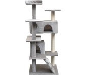 Rascador para Gatos con poste de 125 cm Gris