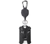 Retractable Badge Holder Heavy Duty Carabiner Keychain ID Card Holder with Retractable Badge Reel