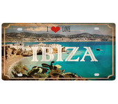 Vintage Ibiza Egypt Munich Haikidiki City Metal Sign License Plate  Wall Art Decor for Home Shop Club Bar  xCM DCA