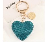 Heart-shaped keychain car key pendant, stylish tag openable heart key ring bag pendant