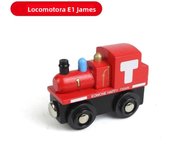 Magnetic Wood Train Toys Wooden Train Accessories Anime James Locomotive Model Car Toy for All Brands Tracks Kid Christmas Gifts