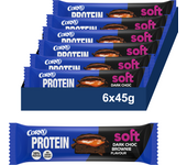 CORNY Protein Soft  Barritas 30% Proteína de  Chocolate Negro con Brownie, 30% Proteína, 0% Azúcares Añadidos 6x45g