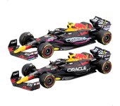 Burago - Set 2 maquetas coche Fórmula 1, Carlos Sainz, Charles Leclerc, Ferrari SF-23, Max Verstappen, Sergio Pérez, Oracle Red Bull Racing RB19, Escala 1/43, Maqueta, Miniatura de colección, F1, BBurago, Regalos para coleccionistas, +3 años