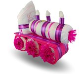 Tiernos Momentos - Tarta de Pañales Locomotora Para Niña - Regalo Perfecto