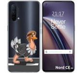 Funda Silicona Transparente para OnePlus Nord CE 5G diseño Avestruz Dibujos