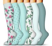 6Pairs New Compression Stocking 20-30Mmhg Knee High Sports socks Fit Medical Varicose Veins Pregnant  Edema Diabetes Circulation
