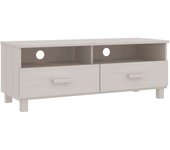 Mural de TV HAMAR Madera de Pino Blanco 106x40x40 cm