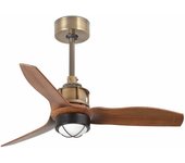 Ventilador de Techo JUST FAN XS LED Faro Barcelona Oro Viejo/madera 81cm