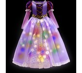 2025 Evening Party Girls LED Lights Elsa Anna Kids Princess Dress Coslplay Halloween Luminous Prom Gowns