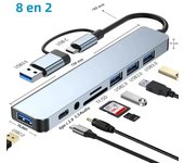 USB C HUB Type C Splitter Thunderbolt 3 Docking Station Laptop Adapter With For Macbook Air M1 iPad Pro