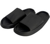 Sandalias de baño negras para ducha | Pantuflas de nube para hombres | Pantuflas negras antideslizantes para piscina
