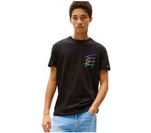 Camiseta de Manga Corta Tommy Jeans  para hombre en color negro