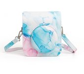 Bright Color Protective Cover PU Leather Instant Camera Case Storage Bag with Adjustable Strap For Fujifilm Instax Mini 12