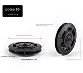 Nylon Bearing Pulley Wheel for Gym Fitness Equipment Cable Machine Part