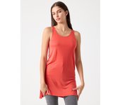 Camiseta larga de tirantes en tono liso INSIDE