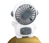 Ventilador eléctrico pequeño de astronauta de viento alto para niños, carga USB, Mini ventilador portátil de mano silencioso