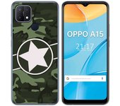 Tumundosmartphone Funda Gel Tpu para Oppo A15 diseño Camuflaje 01 Dibujos