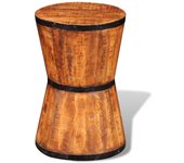 vidaXL Taburete con forma de reloj de arena madera de mango rugosa