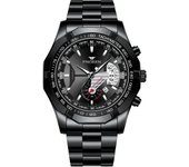 FNGEEN Luxury Men's Watches Stainless Steel Band Fashion Waterproof Quartz Watch For Man Calendar Male Clock Reloj Hombre S001