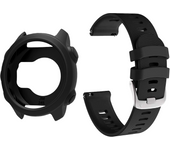 Case+Strap Compatible for Garmin Forerunner 245/ 245 Music, 20mm Silicone Replacement Bands and Soft Silicone Protective Case