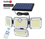 Lámpara Solar Ajustable Con Cabeza De Iluminación Amplia IP65 Impermeable 20W 122/333LED Luz Solar Super Brillante Para Exterior E Interior