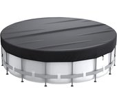 SSITO Cubierta para Piscina, piscina de Madera sobre el suelo, cubierta Redonda 420d para tanque, piscina de spa y piscina sobre el suelo, cubierta antipolvo para piscina de burbujas con cordón y estacas para el suelo
