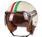 Vintage TT&COCASCOS Motorcycle Helmet Jet with Visor Motorbike Riding 3/4 Open Half Helmet Retro Scooter Capacete Moto
