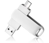 Memoria USB C 512GB Pendrive Dual 2 en 1 USB C OTG Metal Pen Drive Memoria Externa Impermeable Memoria USB 512GB Tipo C para Smartphones Android, Pc, Tabletas