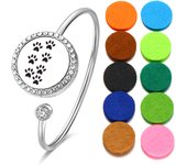 Crystal Aromatherapy Bracelet Bangle Diffuser Jewelry Tree of Life Perfume Oils Diffuser Aroma Diffuser Lockets Woman Bracelet