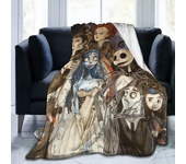 Horror Corpse Bride Blanket Soft Warm Throw Blanket for Bed Sofa Queen Size Halloween Decor Scary Movie Blanket Birthday Gifts