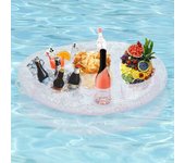 SOMY Soporte inflable para bebidas para piscina, barra flotante para piscina con 8 agujeros, soporte para bebidas inflable portátil, barra flotante para piscina, piscina y spa, bandeja flotante para fiestas, piscinas, celebraciones, boya de playa