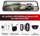 E-ACE Dash Cam Car DVR Support WIFI GPS 4K 10 Inch 1080P Touch Room Mirror DVR Video Recorder Registrator Black Box For  Auto