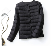 2024 New European Women Spring Autumn Light Duck Down Fabric Lightweight Coat Female Windbreaker Parka Down Jackets Plus Coats