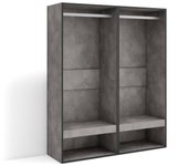 Skraut Home - Vestidor abierto - 2 módulos sin puerta para ropa - zapatos y complementos -  medidas totales 120x35x145 cm - Dormitorio - Habitación - Armario - perchero - Estilo Moderno - Varios colores disponibles
