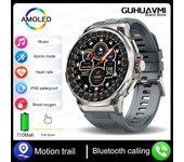 Reloj inteligente con seguimiento GPS para hombre, dispositivo resistente al agua de 2024 pulgadas, HD, Bluetooth, llamadas, 1,85 mAh, 3ATM, deportivo, Fitness, novedad de 710