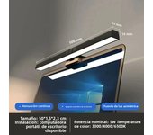 Eye Protection LED Desk Lamp Asymmetric Light Source Hanging Computer Monitor Screen Light 33/50cm for Office Work Study Dimming