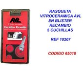 Rasqueta vitroceramica avl recambio de 5 cuchillas blister 10207