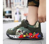 Disney Shoes Children Camouflage Green Sneaker Shoes For Kid Walking PU Breathable Shoes Size 26-35