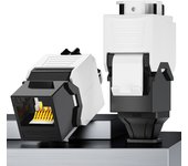 AMPCOM CAT7A CAT7 CAT6A CAT6 RJ45 Keystone Jack, Ratchet Lock STP Toolless Modular Coupler Zinc Alloy Module Jacks 10Gbps