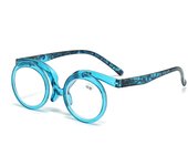 Practical Single-piece Flip Makeup Mirror For The Elderly, New Multi-color Frame, Flip Up And Down Makeup Glasses