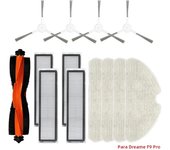 Fit For Dreame F9 Pro RLF22GA, D9 Max White Vacuum Relpacement Accessories Spare Parts Main Side Brush Hepa Filter Mop Cloth Rag