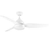 Ventilador de techo con luz Orbegozo CP 131132, motor DC, 6 velocidades, 3 aspas, temporizador, mando a distancia, incluye 2 tijas, 132 cm de diámetro, 40 W