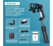 Comitok A10 handheld gimbal with interchangeable smartphone/sports camera holder, fill light, extendable pole, remote control